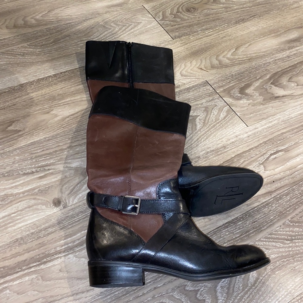 Ralph Lauren Knee High colorblock boots